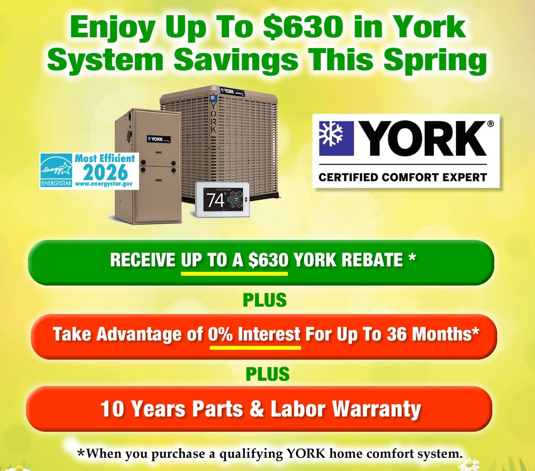 York Heating & Furnace Spring 2026 Savings