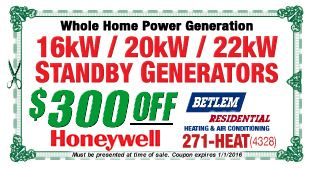 Rochester Whole Home Standy Generators Coupon